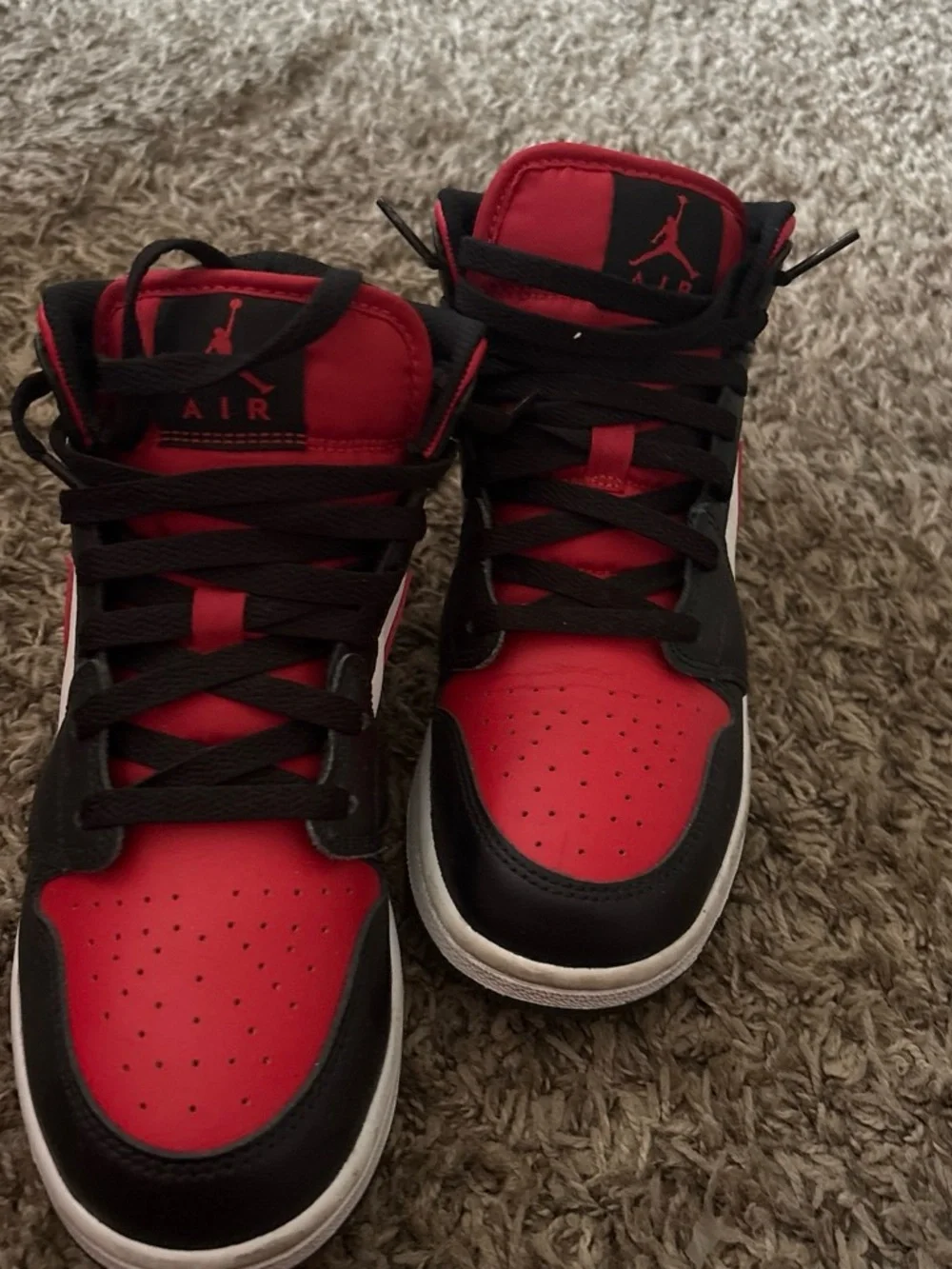 Jordan Red Black White Low-Top Sneaker